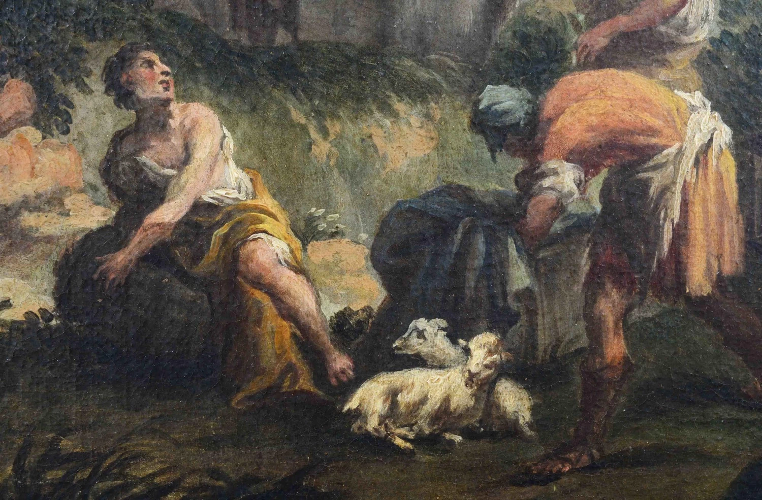 Paesaggio laziale con pastori - dettaglio